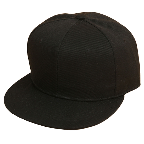 Tradineur - Gorra de béisbol ancha para hombre con ajuste posterior a presión, 100% poliéster, accesorio sport, skate (Negro, talla única)