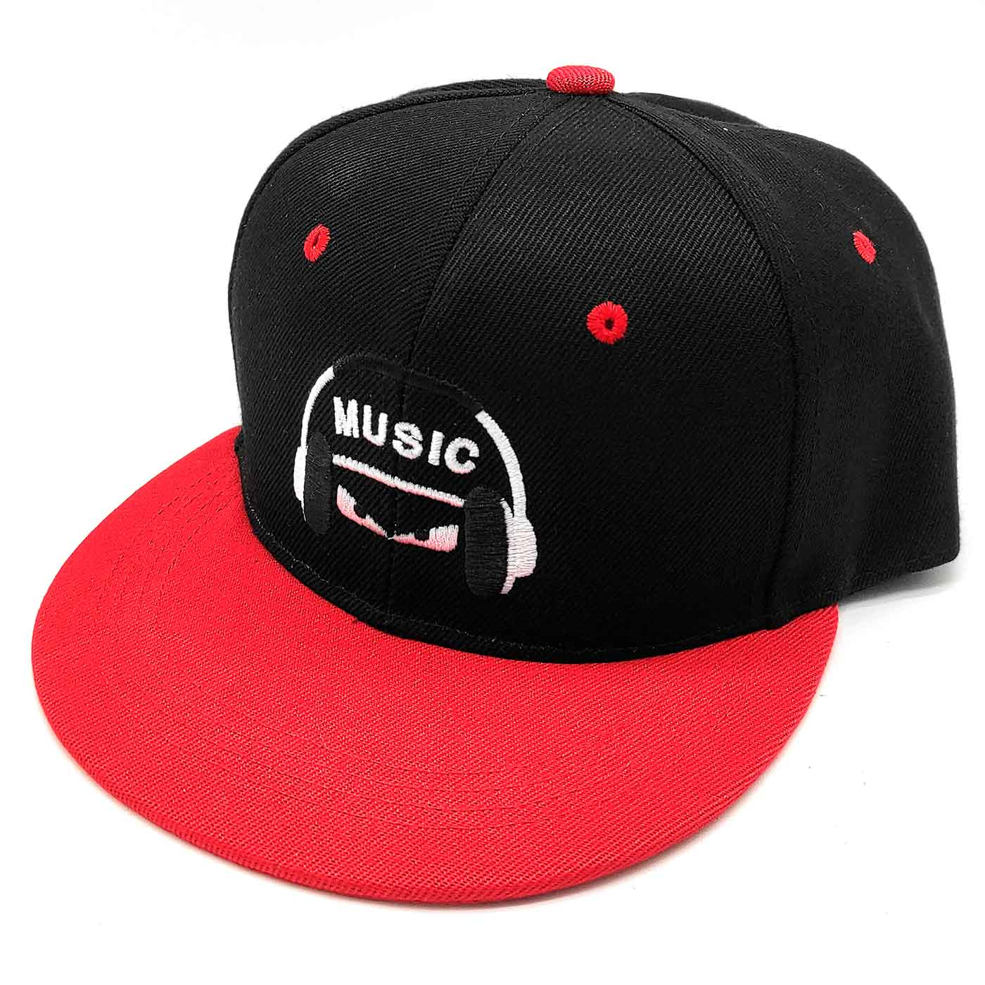 Tradineur - Gorra de béisbol ancha "Music" para hombre con ajuste posterior a presión, 100% poliéster, accesorio sport, skate, talla única, color aleatorio