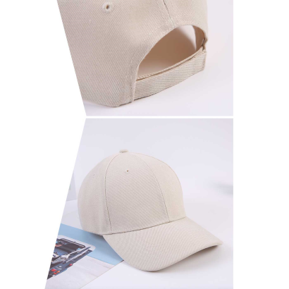 Tradineur - Gorra de adulto clásica, 100% poliéster, ajuste posterior de velcro, accesorio deporte, skate, aire libre (Beis, talla única, unisex)