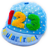 Tradineur - Gorra de bebé con goma para barbilla, 100% algodón, suave, verano, protección solar, unisex, 0 - 3 meses, color aleatorio