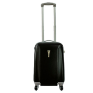 Tradineur - Maleta de viaje rígida 4 ruedas de abs, trolley, dura y ligera, cerradura de combinación numérica, estudiantes (Negro, 52 x 32 x 22 cm)