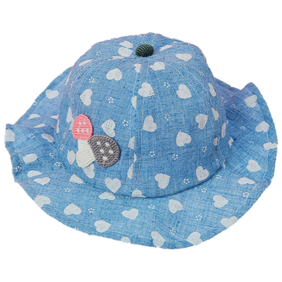 Tradineur - Gorro de bebé con goma para barbilla, 100% algodón, suave, verano, protección solar, niña, 1 a 2 años, color aleatorio