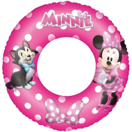 Tradineur - Flotador hinchable infantil de Minnie Mouse, vinilo, incluye válvula de seguridad, inflable para niñas, playa y piscina (Rosa, Ø 56 cm)