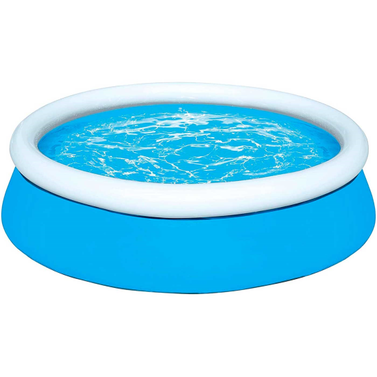 Tradineur - Piscina con aro hinchable, resistente a rayos UV, parche de reparación, fácil montaje (Azul y blanco, 940 litros, 183 x 51 cm)