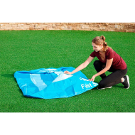 Tradineur - Piscina con aro hinchable, resistente a rayos UV, parche de reparación, fácil montaje (Azul y blanco, 940 litros, 183 x 51 cm)