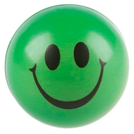 Tradineur - Pelota antiestrés con cara sonriente, poliuretano blando, bola calmante para aliviar el estrés, regalo original, Ø 6,3 cm, color aleatorio