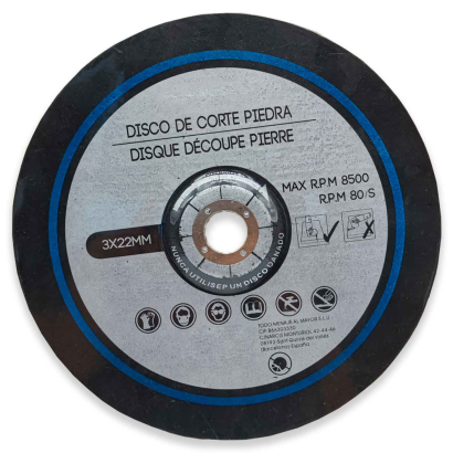 Tradineur - Platos/discos Corte para piedra - 2 Unidades - Disco para corte de piedra, hormigón, ladrillo - Accesorio de herramienta - Diámetro 23 cm - 8500 rpm.