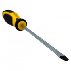 Tradineur - Destornillador Plano 4 x 150 mm - herramienta manual - bricolaje y montaje - Punta Magnética - Acero Inoxidable.