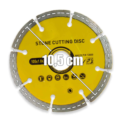 Disco corte para piedra 105 mm 13000 rpm