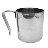 Jarra de leche de acero inoxidable 500 ml, lechera, taza espuma de leche para café, recipiente para calentar 9 x 12 x 8 cm, cocina, apta para lavavajillas, modelo aleatorio