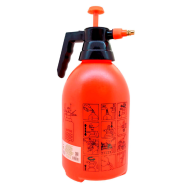 Tradineur - Botella pulverizar, sulfatar, 3 litros. Bomba de presión/vaporización con pulverizador, boquilla de latón ajustable, jardinería, riego de flores y plantas, limpieza, color aleatorio