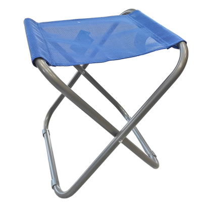 Taburete plegable camping portátil 40 x 32,5 x 38,5 cm. Silla, banqueta compacta de hierro y poliéster para playa, acampada, pesca, caza, senderismo, picnic (Color surtido)