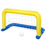 Tradineur - Portería de waterpolo hinchable con pelota, flotante, inflables para piscina, diversión, verano, 76 x 142 cm, diseño aleatorio