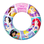 Tradineur - Flotador hinchable de princesas infantil, vinilo resistente, 56 cm diámetro. Para niños de 3 - 6 años.