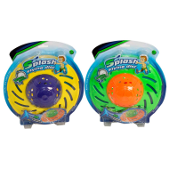 Tradineur - Juego splash flying disc con 50 globos de agua, ovni loco, juguete de agua para exterior, verano, niños, 22 x 8 cm, color aleatorio