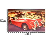 Tradineur - Puzzle/Rompecabezas de 1000 piezas - Diseño de Coche Rojo - Fabricación en cartón - Tamaño: 50 x 75 cm