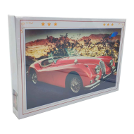 Tradineur - Puzzle/Rompecabezas de 1000 piezas - Diseño de Coche Rojo - Fabricación en cartón - Tamaño: 50 x 75 cm