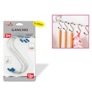 Tradineur - Pack de 3 Ganchos forma "S" - Fabricado en Acero - Resistente a peso y a dobleces - Uso en casa, baño, garage, entre otros.