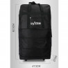 Tradineur - Maleta plegable de tela con 5 ruedas giratorias y asas, bolsa de viaje extensible, 4 posiciones, ligera, resistente