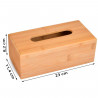 Tradineur - Caja de bambú para pañuelos, dispensador de pañuelos de papel con base extraíble, baño, dormitorio, cocina, 23 x 11,