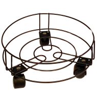 Tradineur - Soporte metálico para macetas con ruedas, carrito, plataforma, bandeja para plantas, mover objetos, interior (Negro, 30 x 9,7 cm)