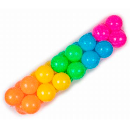 Toinsa - Bolas multicolor en red, pelotas de colores blandas de plástico para jugar, niños, juguetes infantiles, piscina, guardería (8 cm, 30 uds)