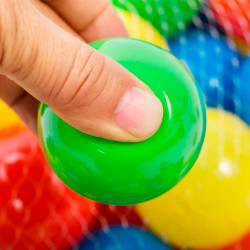 Toinsa - Bolas multicolor en red, pelotas de colores blandas de plástico para jugar, niños, juguetes infantiles, piscina, guarde