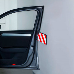 Tradineur - Protector de parking con adhesivo y cortes longitudinales, se adapta a columnas circulares, evita golpes y arañazos,