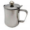 Tradineur - Tetera de acero inoxidable, con asa y pico vertedor, capacidad 1 litro, jarra de leche, cafetera, bares, hogar - 18