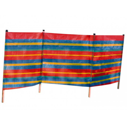 Tradineur - Paravientos para playa 300 x 120 cm. Protector de viento de rafia 3 paneles, playa, acampada, camping y jardín