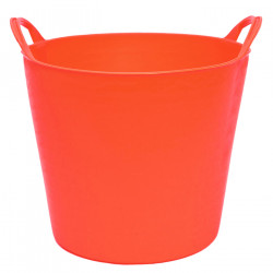 Tradineur - Capazo de plástico 26 litros, 30 x 35 cm. Cesto, cubo flexible, contenedor multifuncional, jardín, mezcla, limpieza