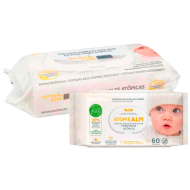 Tradineur - Toallitas para bebes "Atopicalm" - Incluye 60 Unidades - Especial para pieles sensibles con tendencia atópica.