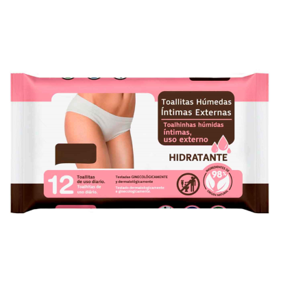 Tradineur - Toallas íntimas - Extra Suave - Incluye 12 Unidades - Material Natural - Aloe Vera y Camomila.