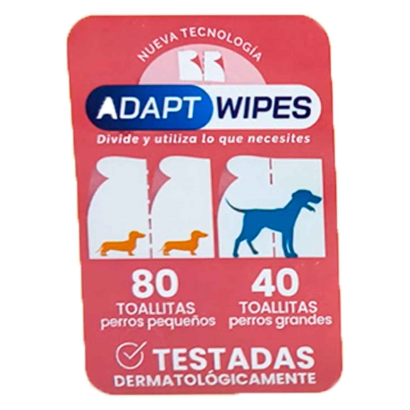 Tradineur - Toallitas higiénicas para mascotas - Segura para todas las razas - Incluye 80 pequeñas / 40 grandes