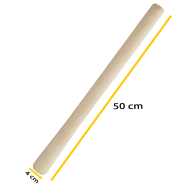 Tradineur - Mango de madera de repuesto para hacha, natural, sin tratar, accesorios para herramientas de jardín, 240 g, 50 cm