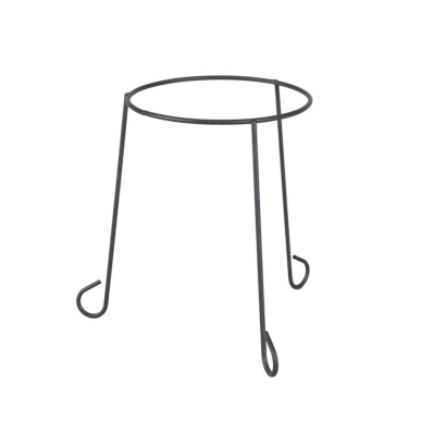 Tradineur - Soporte con 3 patas de metal, para macetas, de 26,5 cm de alto y x 19 cm de diámetro de color negro. Apoyo para jardineras, con tripode, para decoración de interiores o exteriores