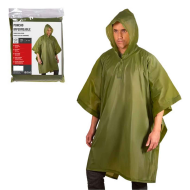 Tradineur - Poncho impermeable con capucha para adultos - Fabricado 100% poliéster - Alta densidad y revestimiento - Talla XL - XXL (Color Verde)