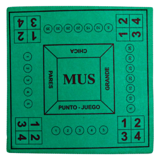 Tradineur - Tapete de mus, 2 a 4 jugadores, mantel, alfombrilla de fieltro para juegos de mesa, salón, cartas, grosor 2 mm (Verde, 50 x 50 cm)