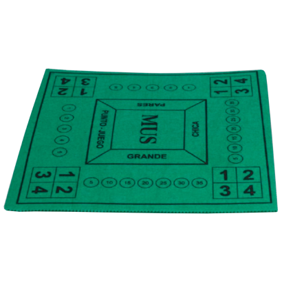 Tradineur - Tapete de mus, 2 a 4 jugadores, mantel, alfombrilla de fieltro para juegos de mesa, salón, cartas, grosor 2 mm (Verde, 50 x 50 cm)