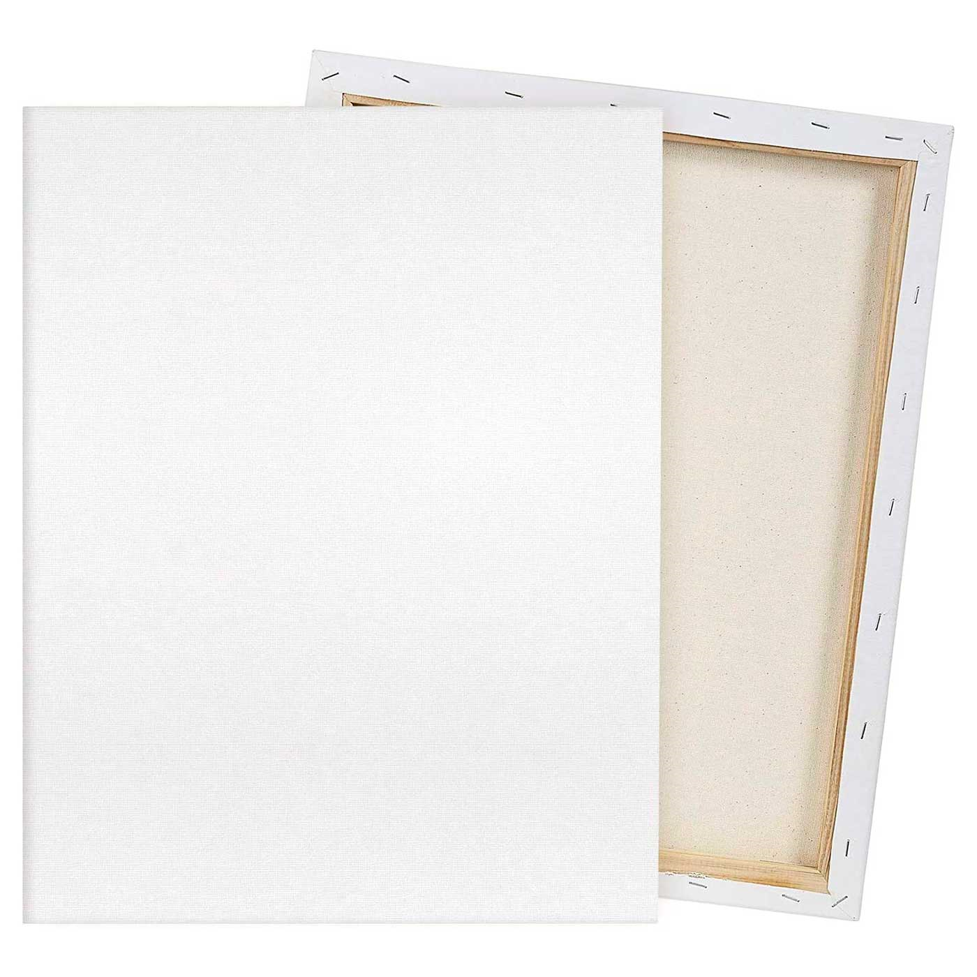 Lienzo blanco para pintar 40 x 50 cm, 100% algodón, grosor 1,5 cm, válido para todo tipo de pinturas: acrílica, óleo, acuarela, ideal para aficionados a la pintura y profesionales