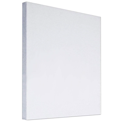 Tradineur - Lienzo para pintar en blanco, 100% algodón, listones de madera, apto para todo tipo de pinturas, óleo, acrílica, (30 x 30 cm)