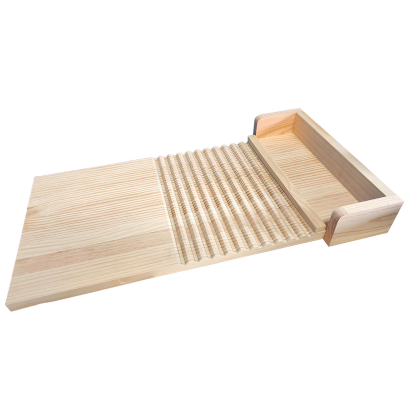 Tradineur - Tabla de madera natural para lavar ropa a mano, lavado manual, lavandería, resistente y duradera, diseño sencillo y práctico, 59,8 x 33,3 x 7 cm