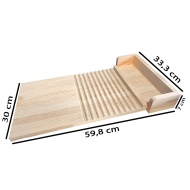 Tradineur - Tabla de madera natural para lavar ropa a mano, lavado manual, lavandería, resistente y duradera, diseño sencillo y práctico, 59,8 x 33,3 x 7 cm