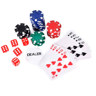 Tradineur - Juego de póker con 200 piezas - Fichas de 11,5 gramos, 2 Barajas de Cartas - Incluye maletín de metal - 8 x 31,5 x 23 cm