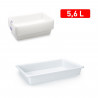 Tradineur - Bandeja rectangular de hostelería - Fabricado en Polipropileno - Apta para microondas y lavavajillas - Capacidad de 