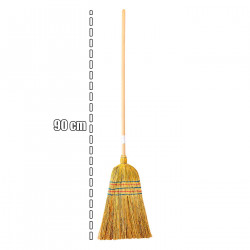 Tradineur - Escoba de Mijo - Estilo Bruja - 100% Artesana - Atado reforzado - Ideal para la limpieza de suelos duros o rugosos.