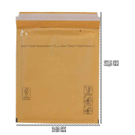 Tradineur - Pack de 10 sobres acorchados de burbujas - N.º 15 - Fabricados en papel - Ideal para sus envíos con total seguridad - 27,5 x 24 cm - Color Marrón