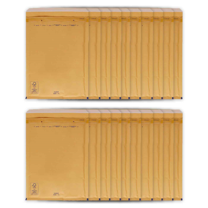 Tradineur - Pack de 20 sobres acorchados de burbujas - N.º 11 - Fabricados en papel - Ideal para sus envíos con total seguridad - 17,5 x 12 cm - Color Marrón