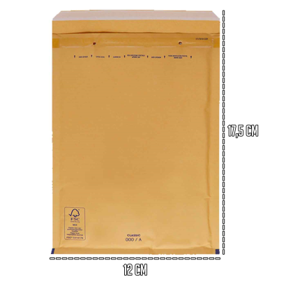 Tradineur - Pack de 20 sobres acorchados de burbujas - N.º 11 - Fabricados en papel - Ideal para sus envíos con total seguridad - 17,5 x 12 cm - Color Marrón