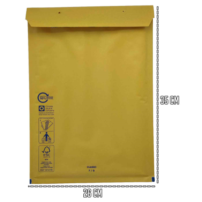 Tradineur - Pack de 10 sobres acorchados de burbujas - N.º 17 - Fabricados en papel - Ideal para sus envíos con total seguridad - 35 x 26 cm - Color Marrón